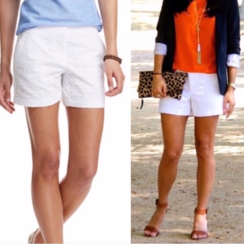 Cynthia Rowley White Cotton Eyelet Shorts size 8 Summer Chic - Picture 13 of 14